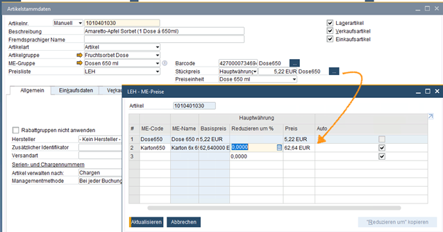 ME-Preise in SAP Business One definieren
